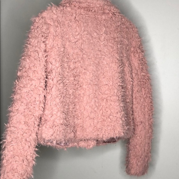 LAST 1! MAUVE SHERPA SHAGGY JACKET - Picture 6 of 7
